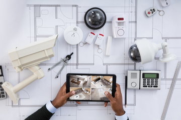 Installation d'alarme de sécurité 